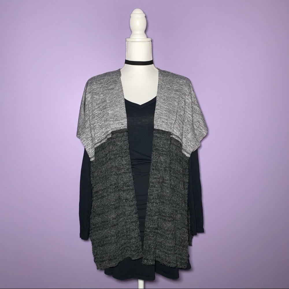 NWT Boutique Grey Short Sleeve Cardigan
